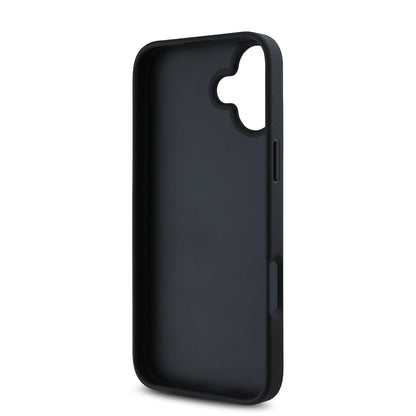 iPhone 16 Kılıf Guess Orijinal Lisanslı Gül Baskılı Büyük Metal Logo Dizaynlı Kılıf