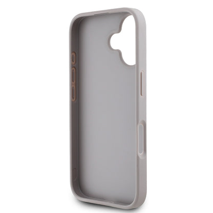 iPhone 16 Kılıf Guess Orijinal Lisanslı Gül Baskılı Büyük Metal Logo Dizaynlı Kılıf