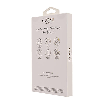 iPhone 16 Kılıf Guess Orijinal Lisanslı M-safe Şarj Özellikli 4G Desenli Yazı Logolu Peony Kılıf