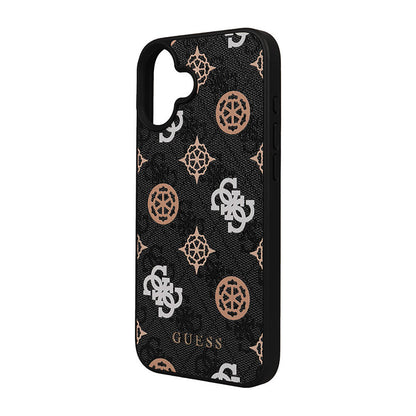iPhone 16 Kılıf Guess Orijinal Lisanslı M-safe Şarj Özellikli 4G Desenli Yazı Logolu Peony Kılıf