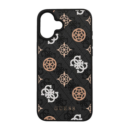 iPhone 16 Kılıf Guess Orijinal Lisanslı M-safe Şarj Özellikli 4G Desenli Yazı Logolu Peony Kılıf