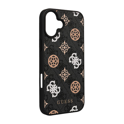 iPhone 16 Kılıf Guess Orijinal Lisanslı M-safe Şarj Özellikli 4G Desenli Yazı Logolu Peony Kılıf