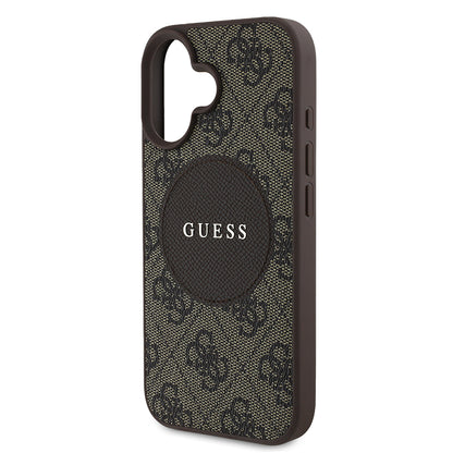 iPhone 16 Kılıf Guess Orijinal Lisanslı M-safe Şarj Özellikli Yazı Logolu Circle Classic Kılıf