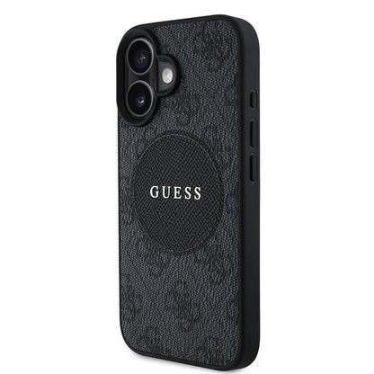 iPhone 16 Kılıf Guess Orijinal Lisanslı M-safe Şarj Özellikli Yazı Logolu Circle Classic Kılıf