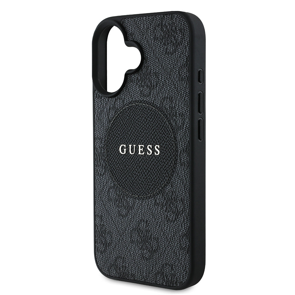 iPhone 16 Kılıf Guess Orijinal Lisanslı M-safe Şarj Özellikli Yazı Logolu Circle Classic Kılıf