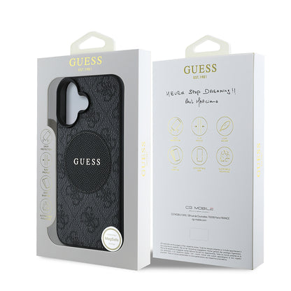 iPhone 16 Kılıf Guess Orijinal Lisanslı M-safe Şarj Özellikli Yazı Logolu Circle Classic Kılıf