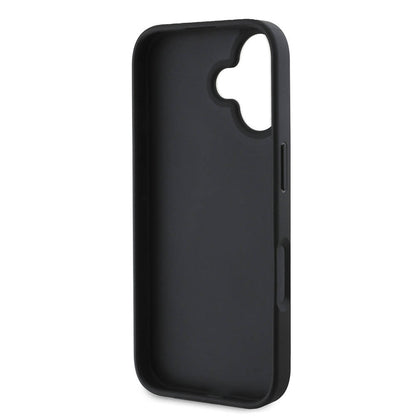 iPhone 16 Kılıf Guess Orijinal Lisanslı PU Deri 4G Desenli Metal Büyük 4G ve Yazı Logolu Kılıf