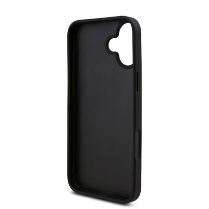 iPhone 16 Kılıf Guess Orijinal Lisanslı Taşlı Arka Yüzey Üçgen Logolu Kılıf