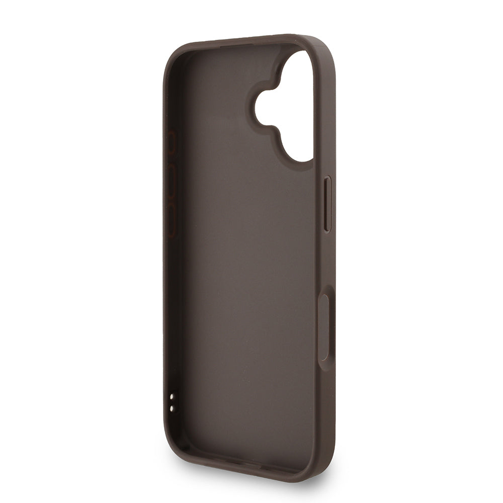 iPhone 16 Kılıf Guess orijinal Lisanslı PU Deri Bilek Askı İpli Metal Büyük 4G ve Yazı Logolu Kılıf