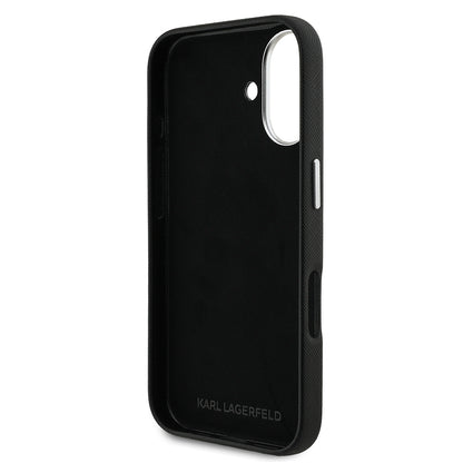 iPhone 16 Kılıf Karl Lagerfeld Orijinal Lisanslı K&C Heads Pin Kılıf