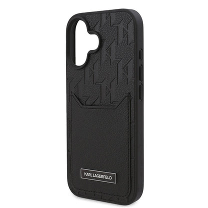 iPhone 16 Kılıf Karl Lagerfeld orijinal Lisanslı Kartlıklı Cardslot Monogram Kılıf