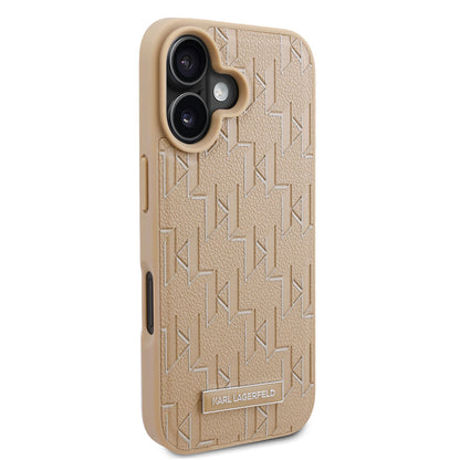 iPhone 16 Kılıf Karl Lagerfeld orijinal Lisanslı M-safe Şarj Özellikli KL Yazılı Hot Stamp Kılıf