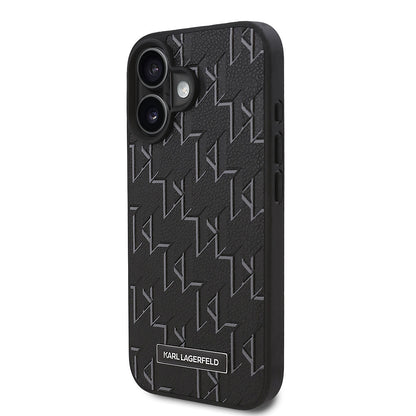 iPhone 16 Kılıf Karl Lagerfeld orijinal Lisanslı M-safe Şarj Özellikli KL Yazılı Hot Stamp Kılıf