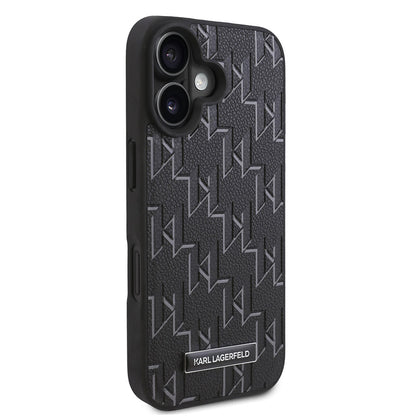 iPhone 16 Kılıf Karl Lagerfeld orijinal Lisanslı M-safe Şarj Özellikli KL Yazılı Hot Stamp Kılıf