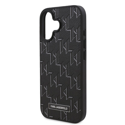 iPhone 16 Kılıf Karl Lagerfeld orijinal Lisanslı M-safe Şarj Özellikli KL Yazılı Hot Stamp Kılıf