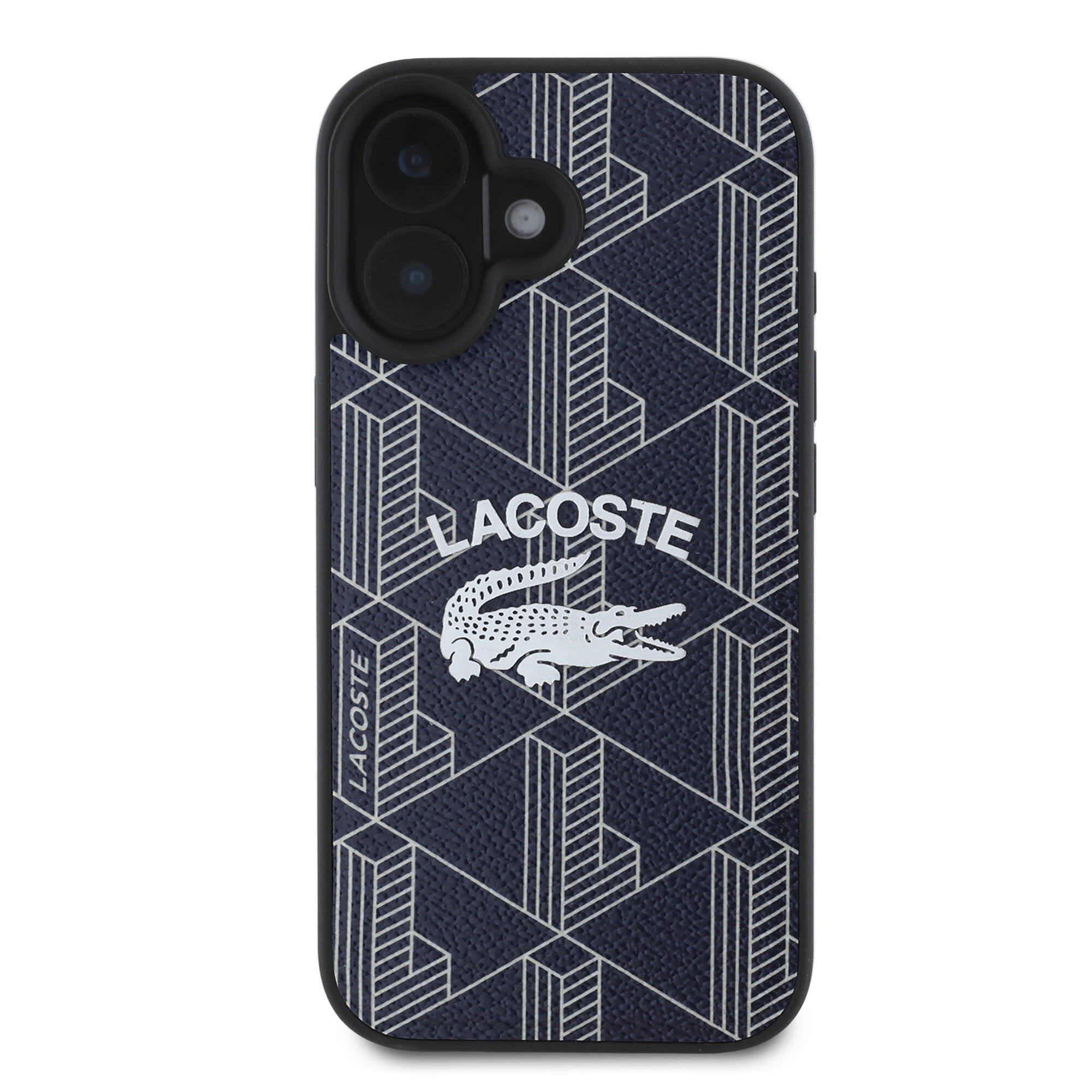iPhone 16 Kılıf Lacoste Orijinal Lisanslı M-safe Şarj Özellikli Mono Vintage Logo Kılıf