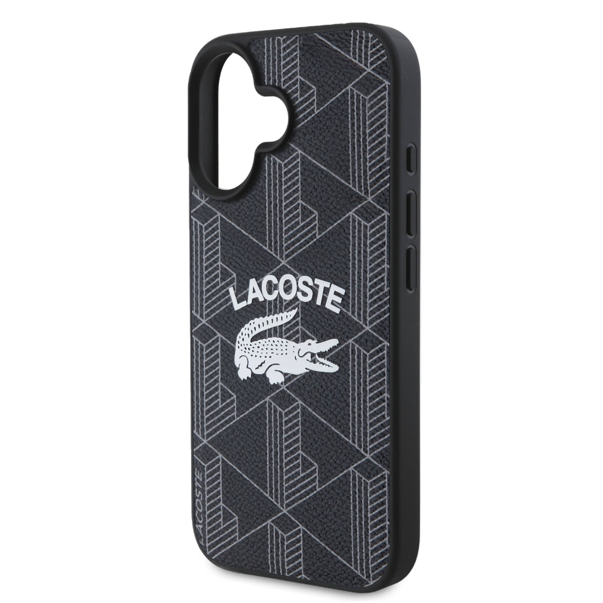 iPhone 16 Kılıf Lacoste orijinal Lisanslı M-safe Şarj Özellikli Mono Vintage Logo Kılıf