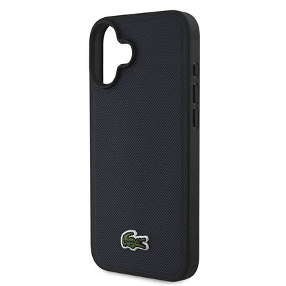 iPhone 16 Kılıf Lacoste orijinal Lisanslı PU Pike Desenli Arka Yüzey İkonik Timsah Dokuma Logolu Kılıf