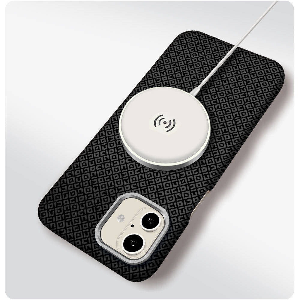 iPhone 16 Kılıf M-Safe Şarj Özellikli Zore Paris Vax Sert PC Kılıf