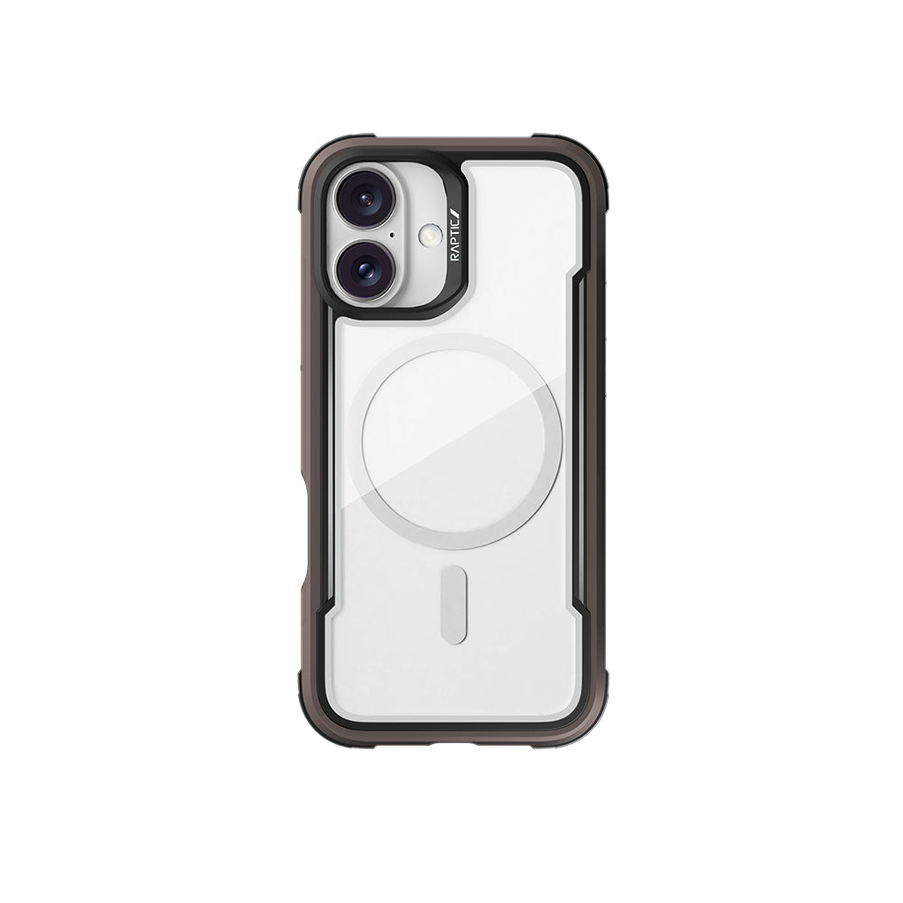iPhone 16 Kılıf M-safe Şarj Özellikli Airbagli Raptic Shield Serisi Şeffaf Arka Yüzey Kılıf