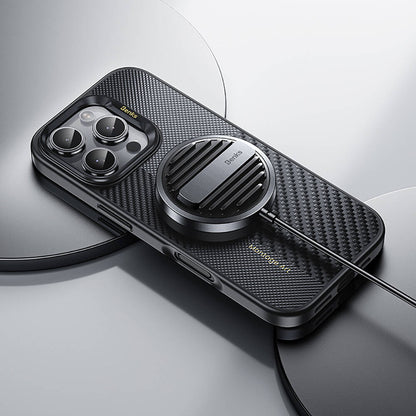 iPhone 16 Kılıf M-safe Şarj Özellikli Karbon Fiber Benks Montage Hybrid ArmorPro Kevlar Kılıf