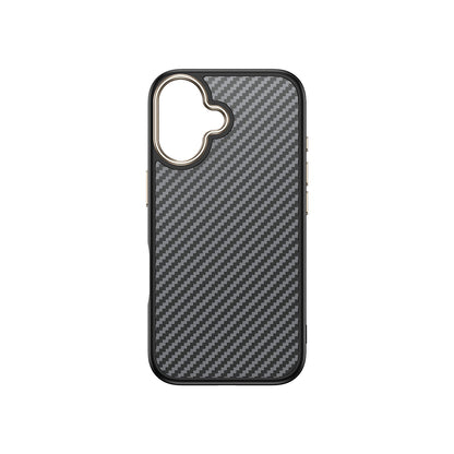 iPhone 16 Kılıf M-safe Şarj Özellikli Karbon Fiber Görünümlü Zore Antina Kılıf