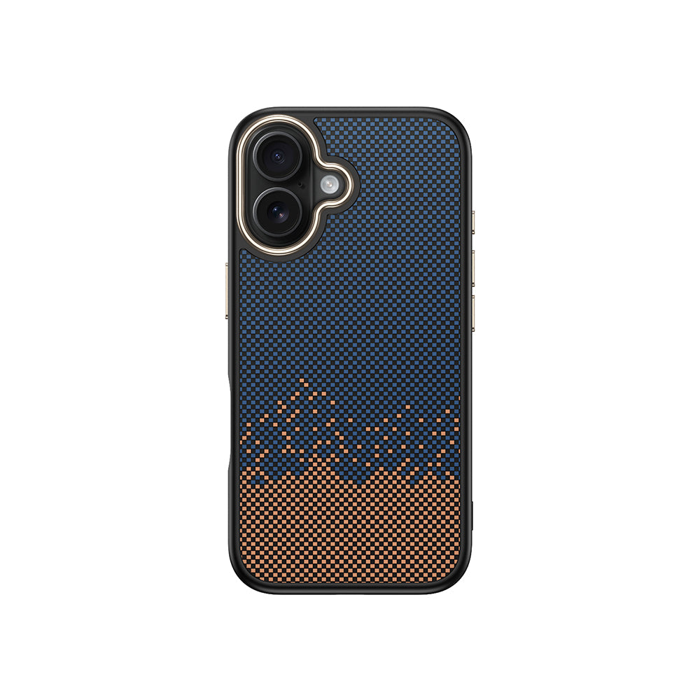 iPhone 16 Kılıf M-safe Şarj Özellikli Karbon Fiber Görünümlü Zore Antina Kılıf