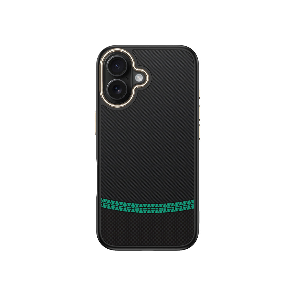 iPhone 16 Kılıf M-safe Şarj Özellikli Karbon Fiber Görünümlü Zore Antina Kılıf