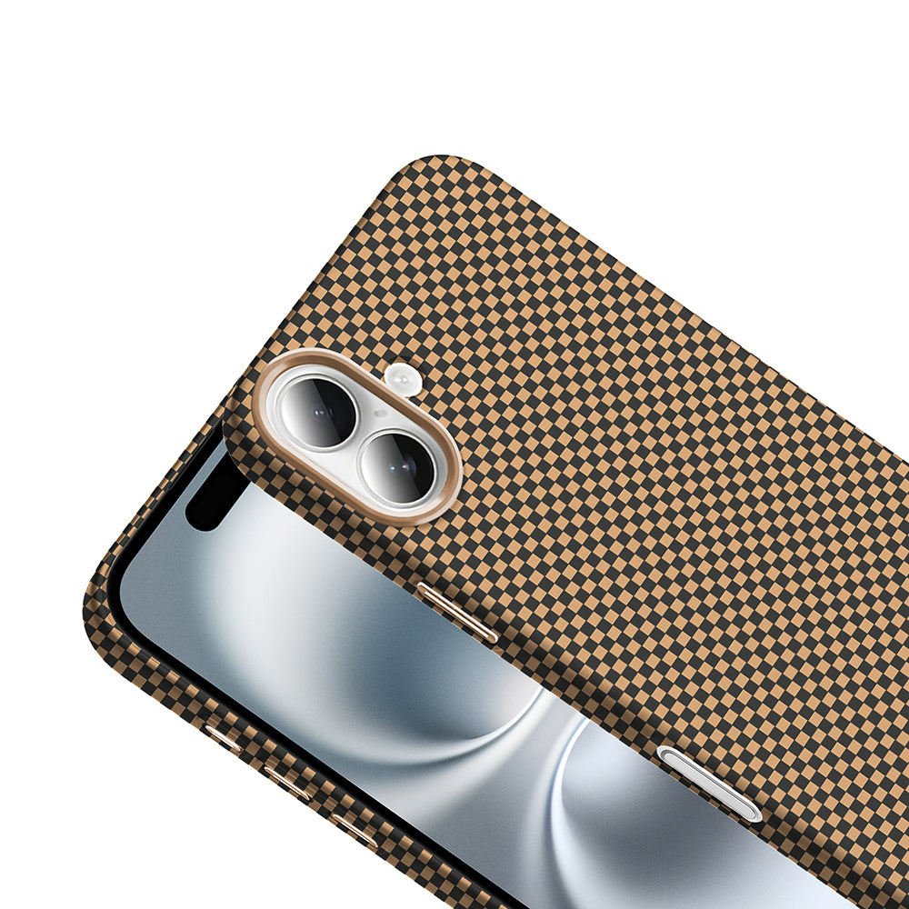 iPhone 16 Kılıf M-safe Şarj Özellikli Karbon Fiber Görünümlü Zore Gros Kılıf
