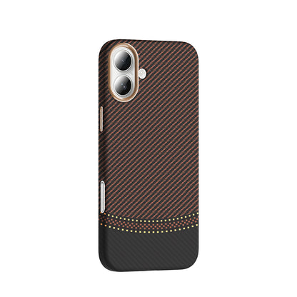 iPhone 16 Kılıf M-safe Şarj Özellikli Karbon Fiber Görünümlü Zore Gros Kılıf