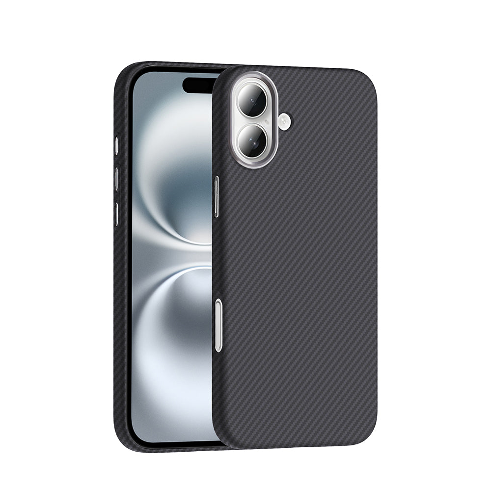 iPhone 16 Kılıf M-safe Şarj Özellikli Karbon Fiber Görünümlü Zore Gros Kılıf