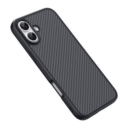 iPhone 16 Kılıf M-safe Şarj Özellikli Karbon Fiber Tasarımlı Zore Elnino Kılıf