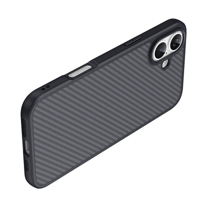 iPhone 16 Kılıf M-safe Şarj Özellikli Karbon Fiber Tasarımlı Zore Elnino Kılıf