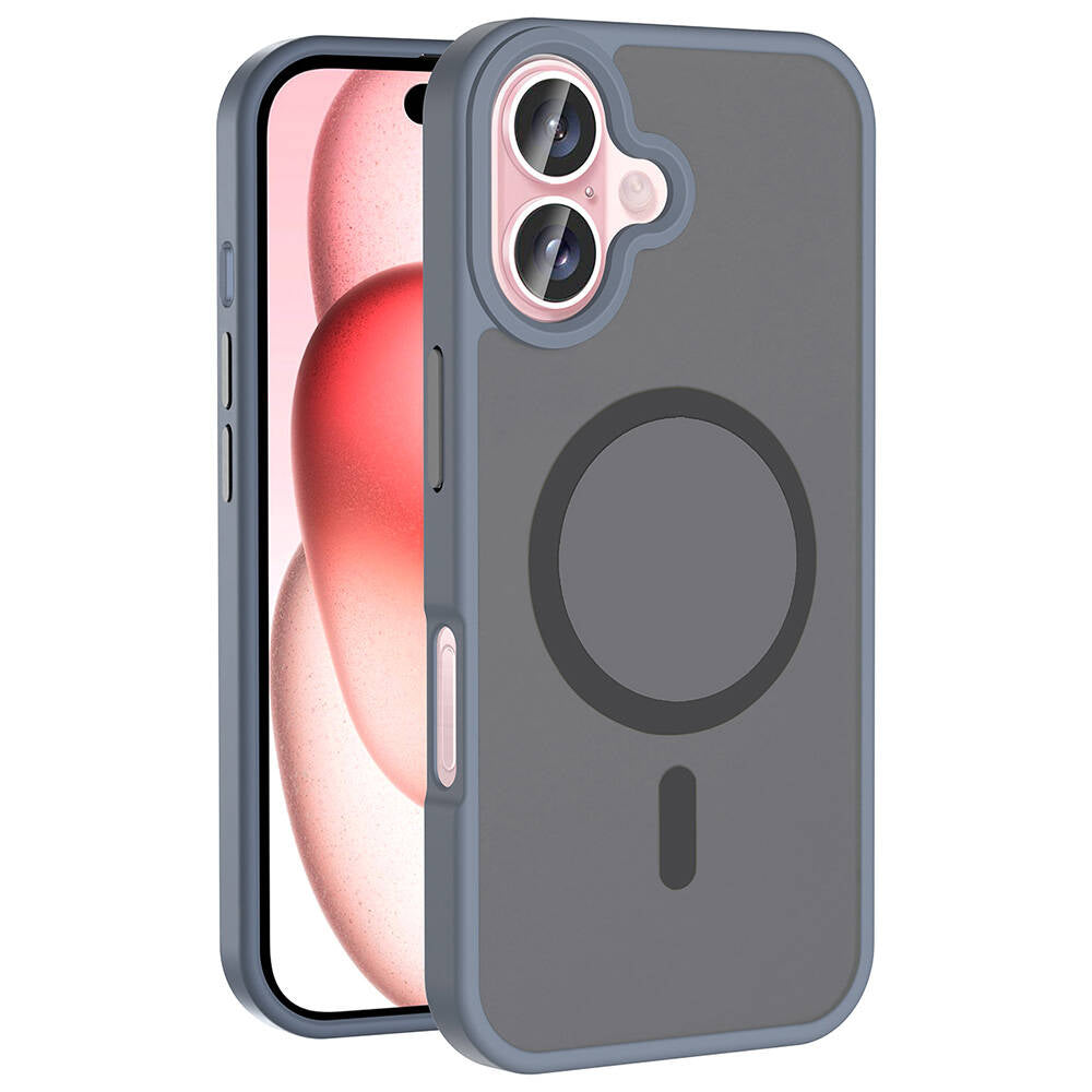 iPhone 16 Kılıf M-safe Şarj Özellikli Mat Arka Yüzey Zore Sio Kılıf