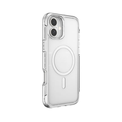 iPhone 16 Kılıf M-safe Şarj Özellikli Raptic Air Serisi Airbag Tasarımlı Metal Köşelikli Şeffaf Kılıf