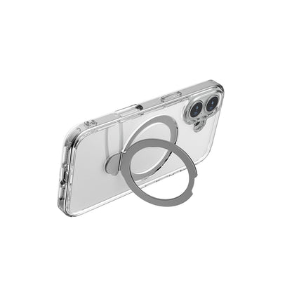iPhone 16 Kılıf M-safe Şarj Özellikli Raptic Air Stand Serisi Buzlu Transparan Tasarımlı Standlı Kılıf