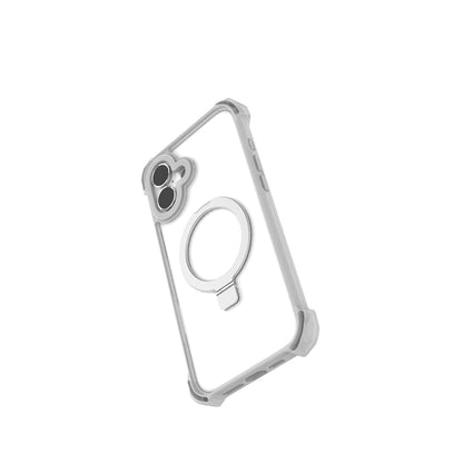 iPhone 16 Kılıf M-safe Şarj Özellikli Raptic Dual Serisi Şeffaf Standlı Kılıf