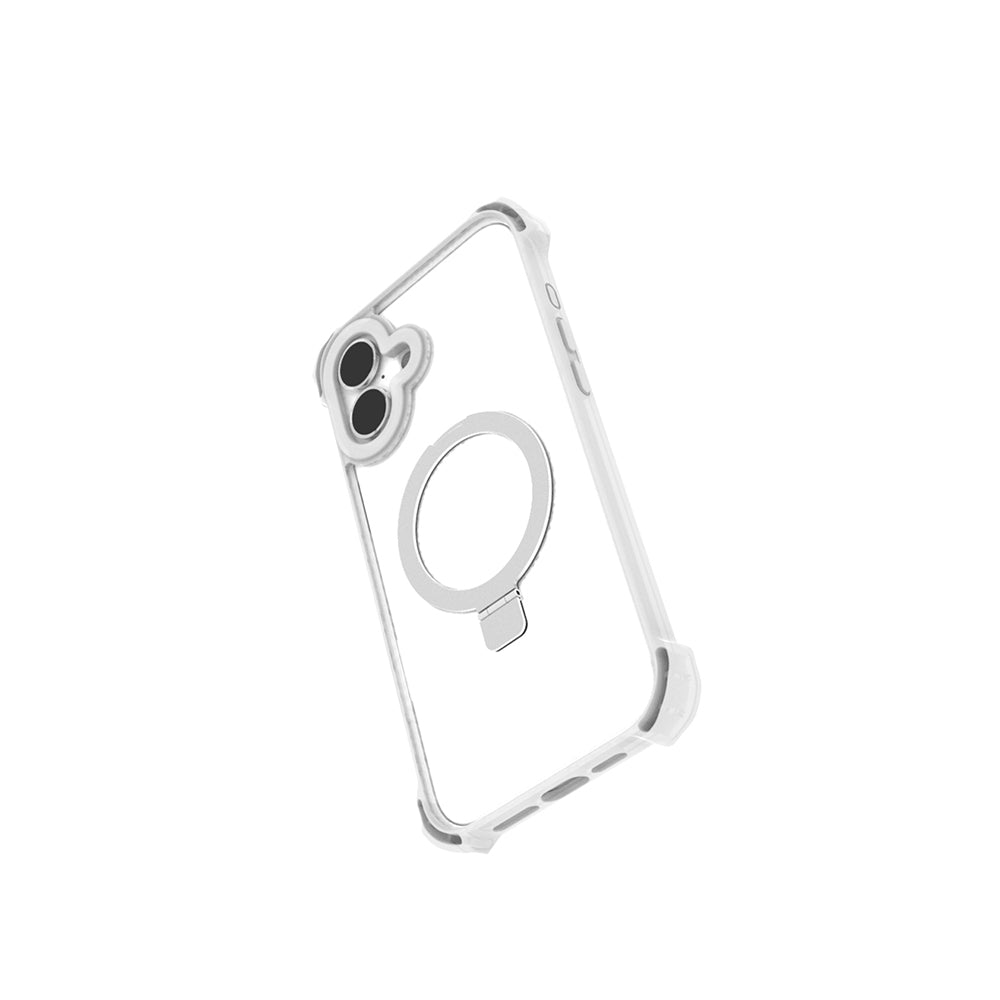 iPhone 16 Kılıf M-safe Şarj Özellikli Raptic Dual Serisi Şeffaf Standlı Kılıf