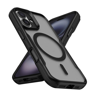 iPhone 16 Kılıf M-safe Şarj Özellikli Renkli Kenar Airbag Şeritli Zore Lamer Kılıf