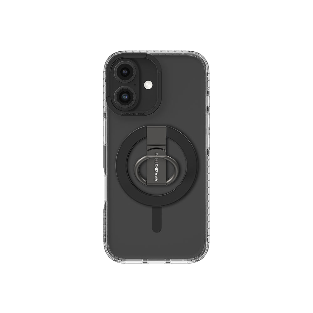 iPhone 16 Kılıf M-safe Şarj Özellikli Yüzük Standlı Amazingthing Titan Pro Serisi Kılıf