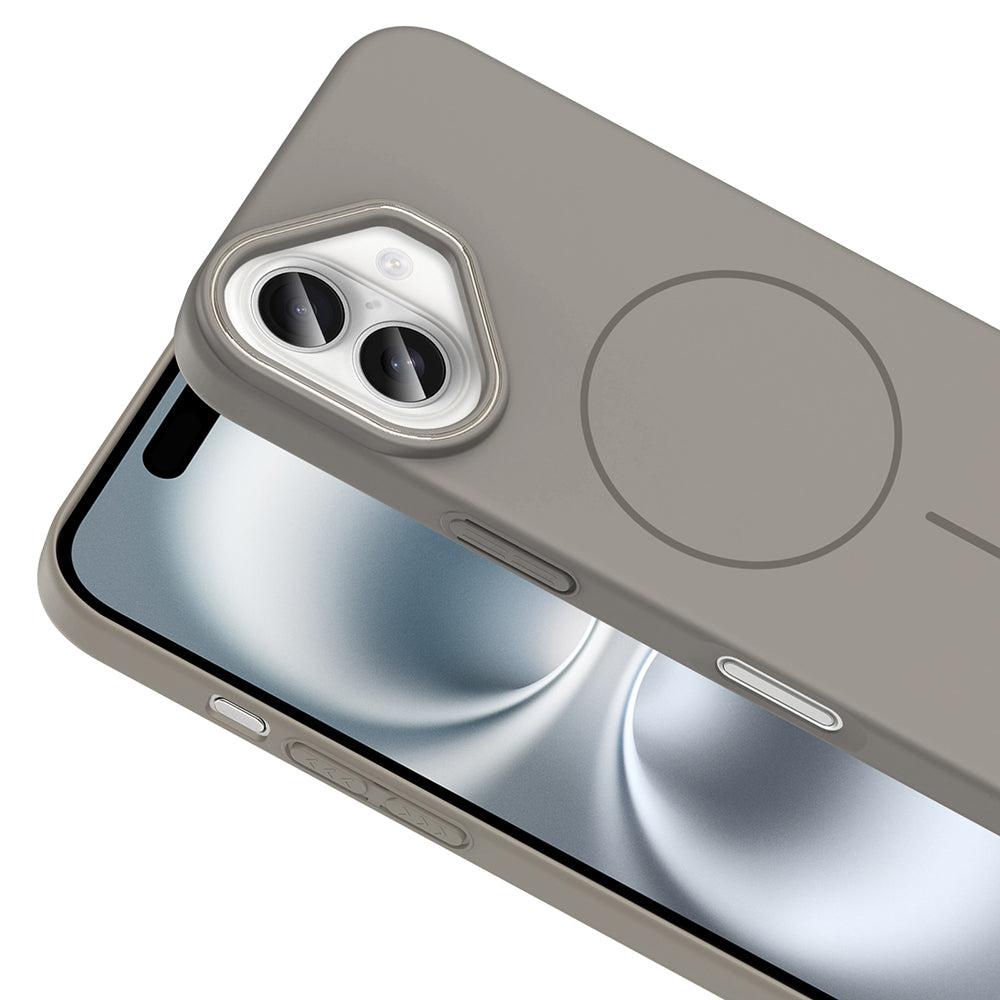 iPhone 16 Kılıf M-safe Şarj Özellikli Zore Ruby Sert Kılıf