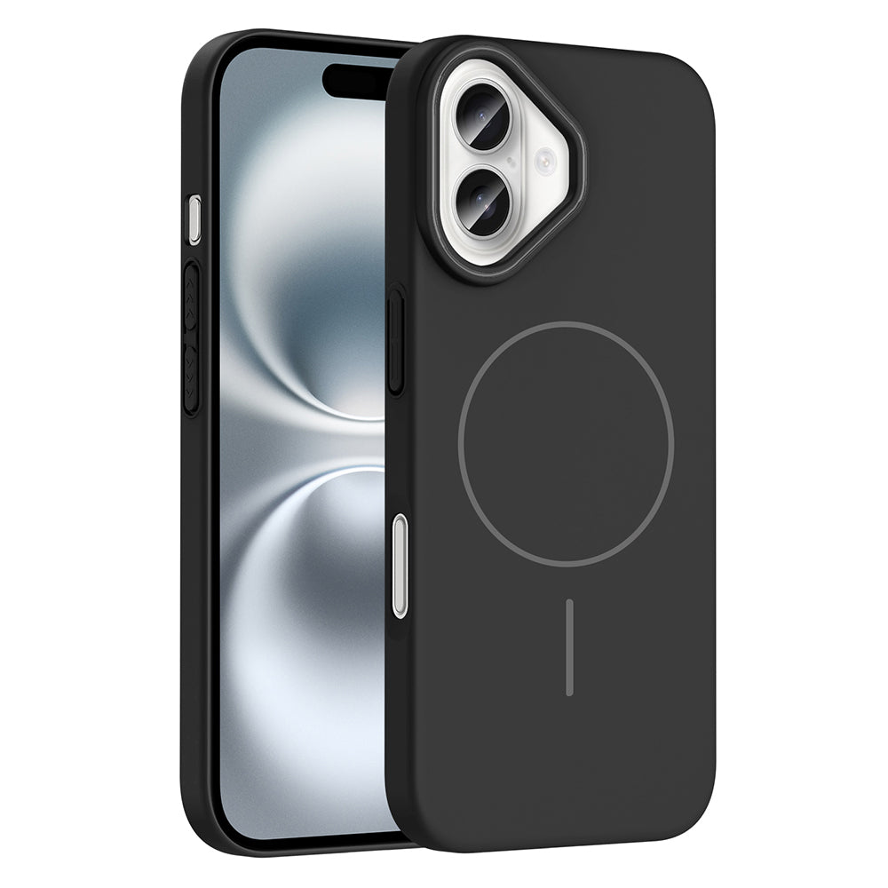 iPhone 16 Kılıf M-safe Şarj Özellikli Zore Ruby Sert Kılıf