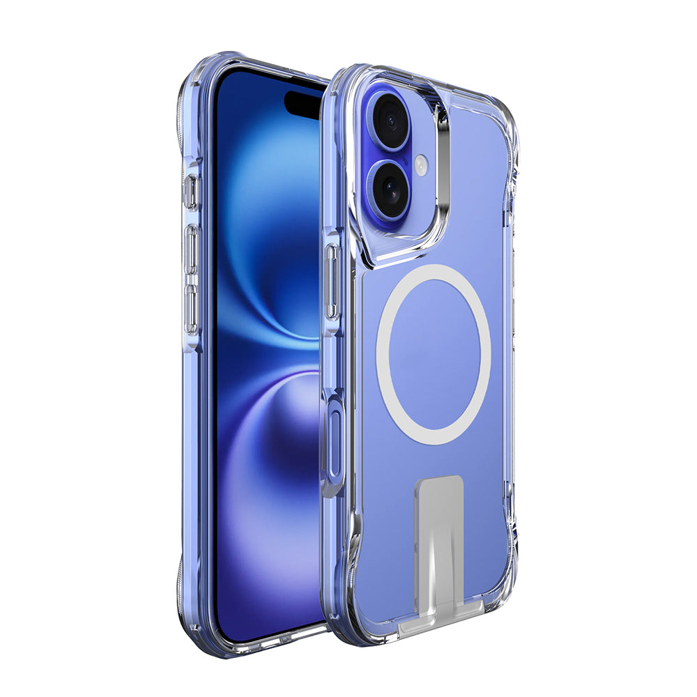 iPhone 16 Kılıf M-safe Şarj Özellikli Zore T-Max Standlı Kılıf