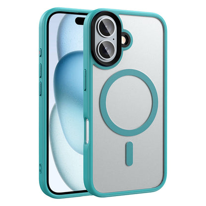 iPhone 16 Kılıf Mat Arka Yüzey Wireless Şarj Özellikli Zore Flet M-safe Kılıf