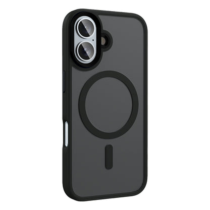 iPhone 16 Kılıf Mat Arka Yüzey Wireless Şarj Özellikli Zore Flet M-safe Kılıf