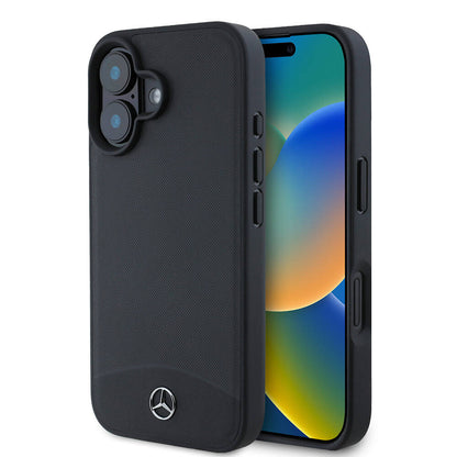 iPhone 16 Kılıf Mercedes Benz Orijinal Lisanslı M-safe Şarj Özellikli Dokulu ve Düz Deri Kılıf