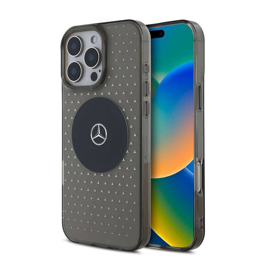 iPhone 16 Pro Max Kılıf Mercedes Benz orijinal Lisanslı M-safe Şarj Özellikli Yıldız Desenli Transparan Kılıf