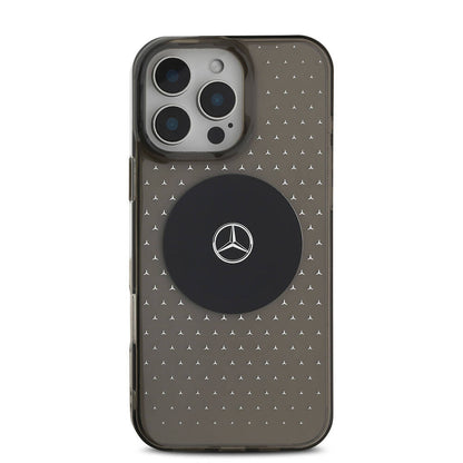iPhone 16 Pro Max Kılıf Mercedes Benz orijinal Lisanslı M-safe Şarj Özellikli Yıldız Desenli Transparan Kılıf