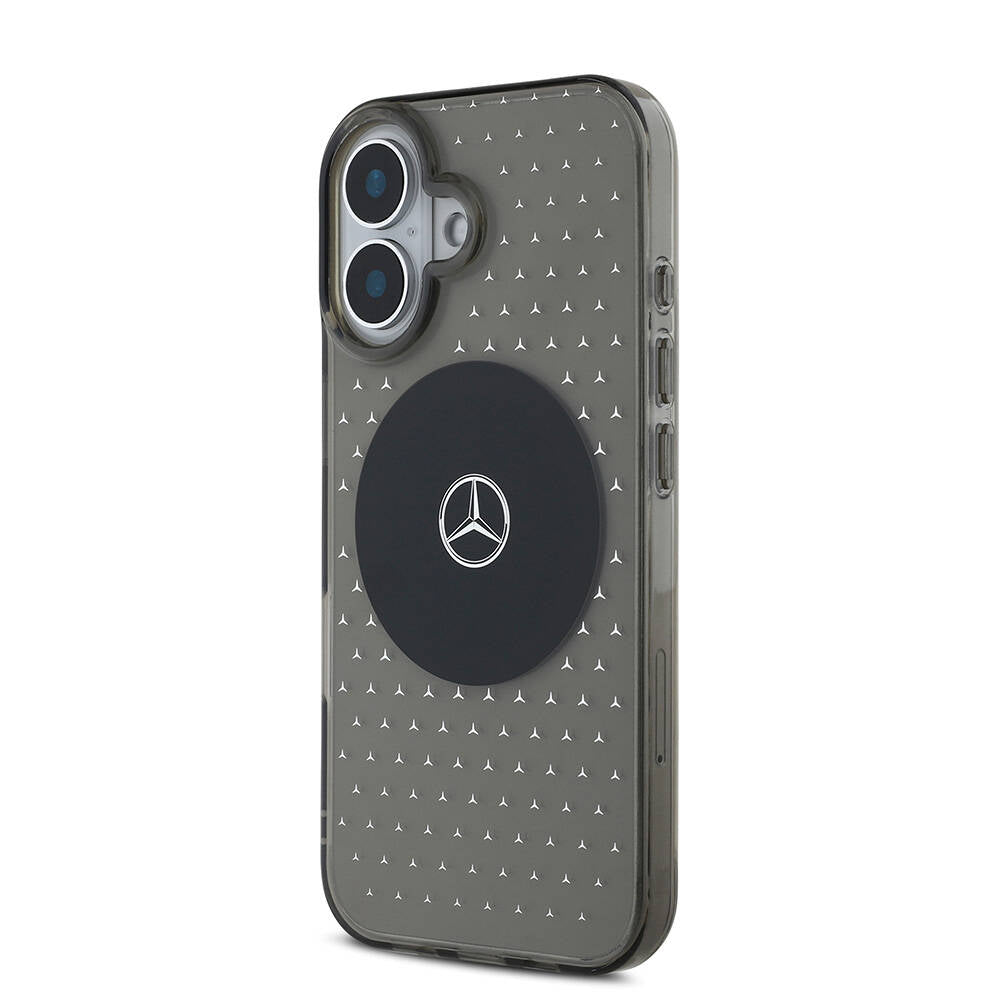 iPhone 16 Kılıf Mercedes Benz orijinal Lisanslı M-safe Şarj Özellikli Yıldız Desenli Transparan Kılıf
