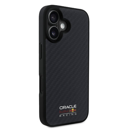 iPhone 16 Kılıf Redbull Orijinal Lisanslı M-safe Şarj Özellikli Karbon Fiber Tasarımlı Parlayan Logolu Kılıf